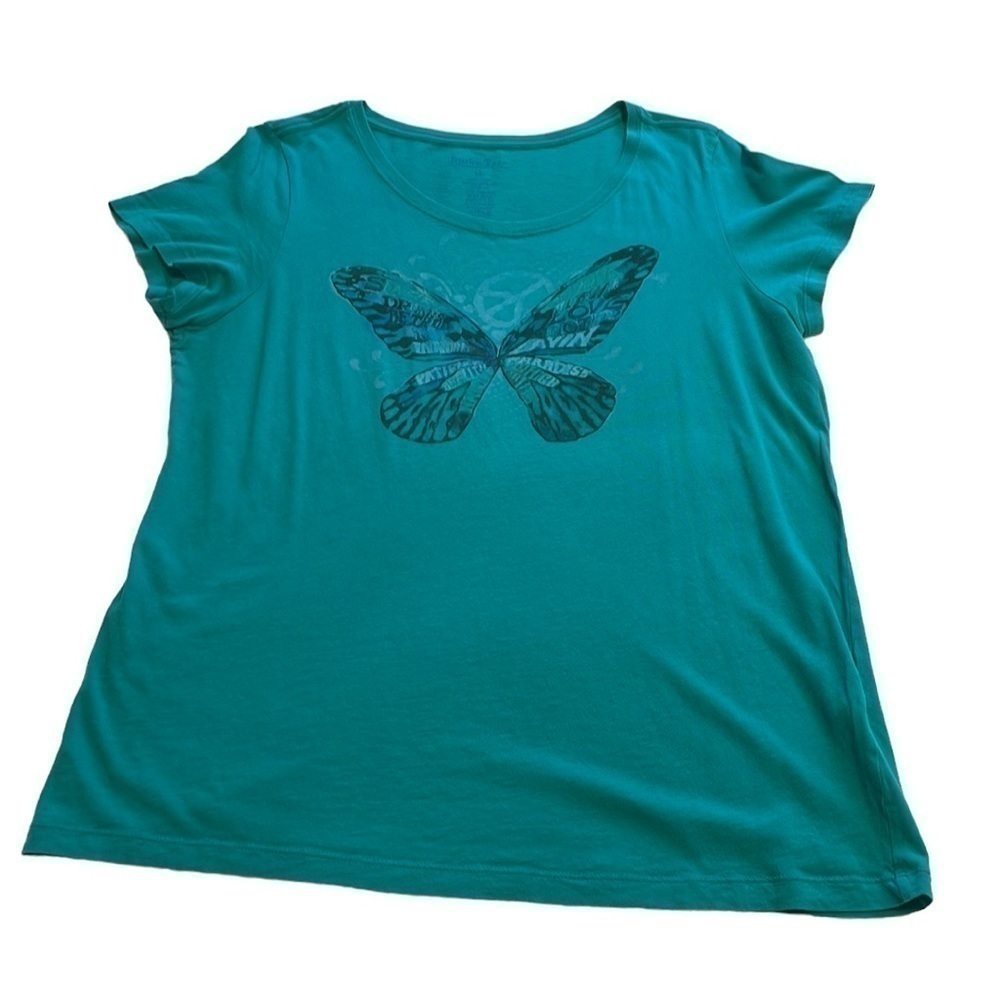 Lucky Brand Vintage Butterfly Short Sleeve T-Shirt -  Size Large